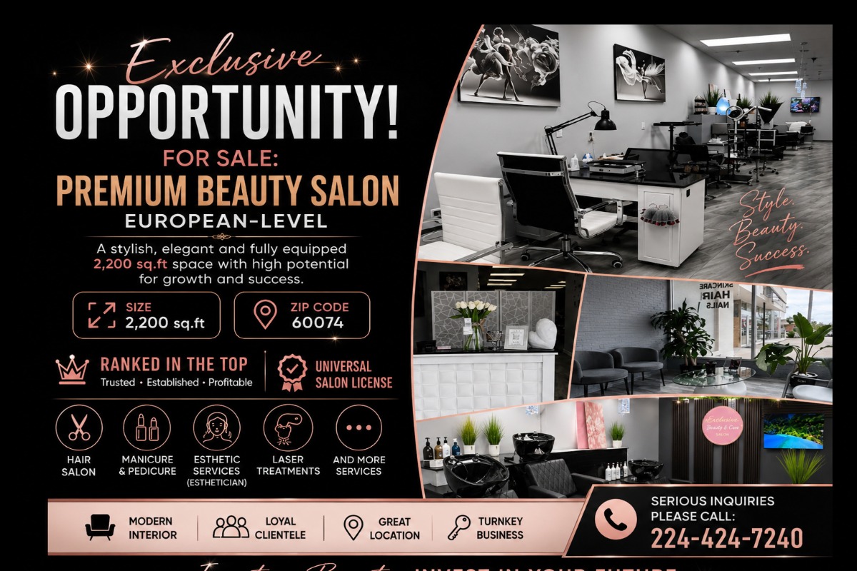 β¨ FOR SALE β Premium Beauty Salon