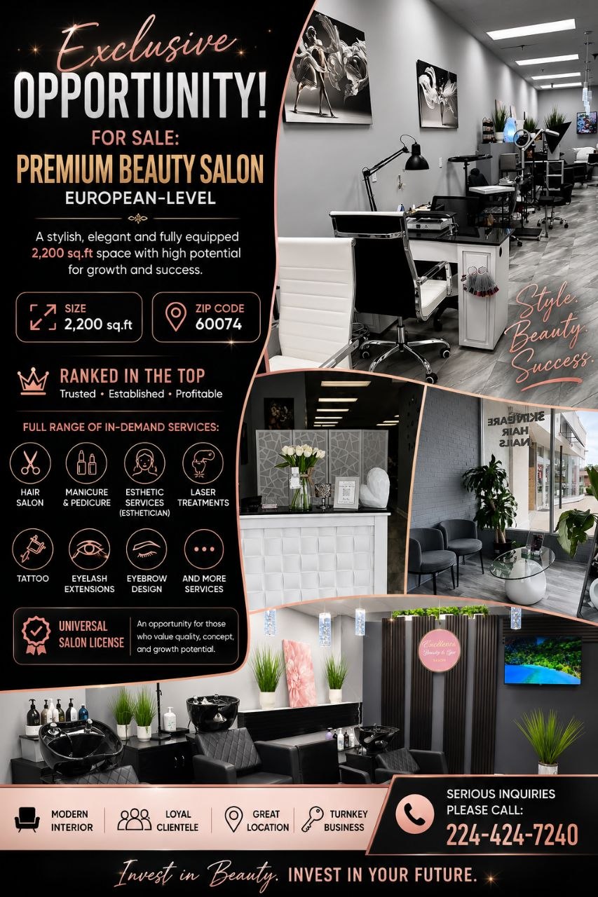 β¨ FOR SALE β Premium Beauty Salon